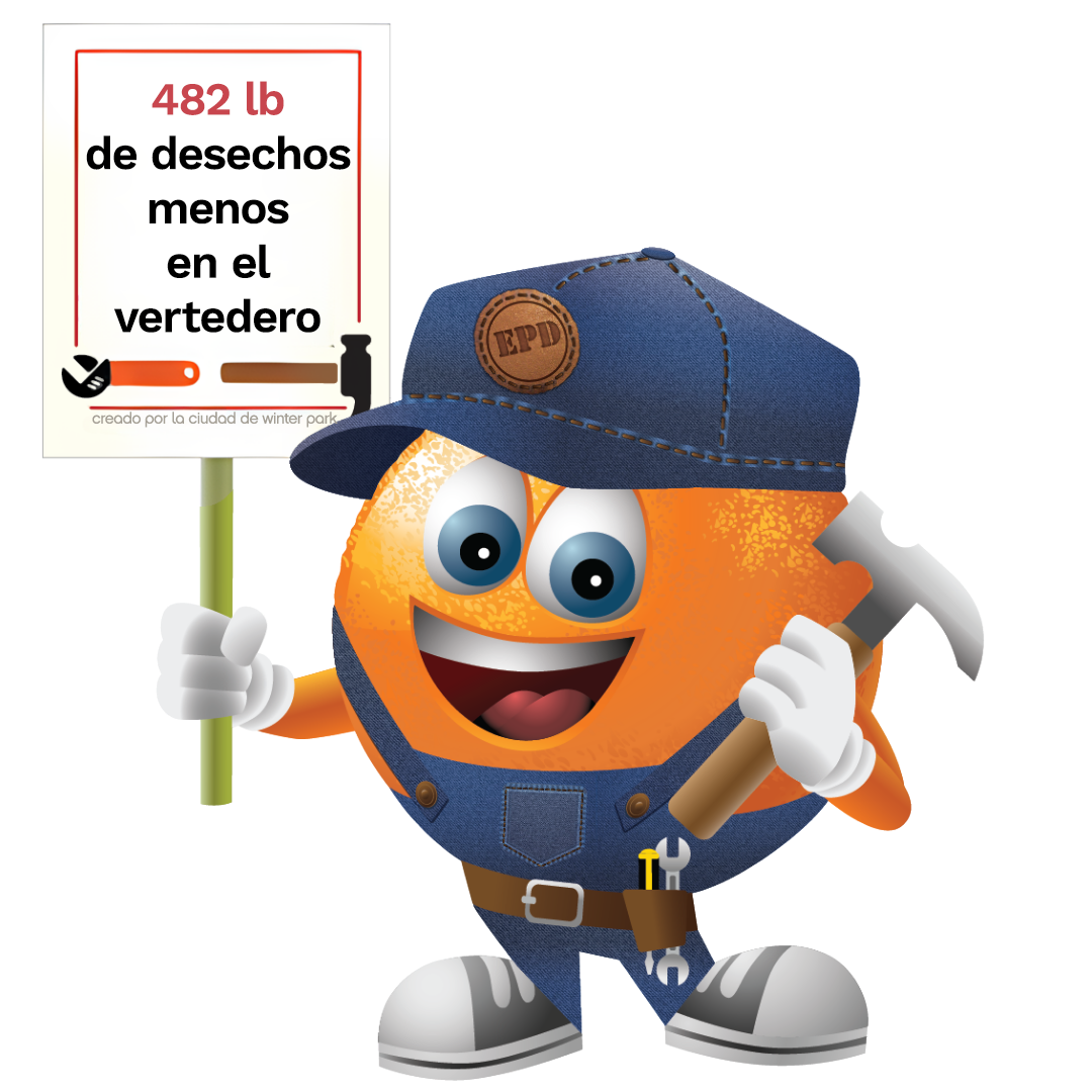 345 libras de residuos fuera del vertedero